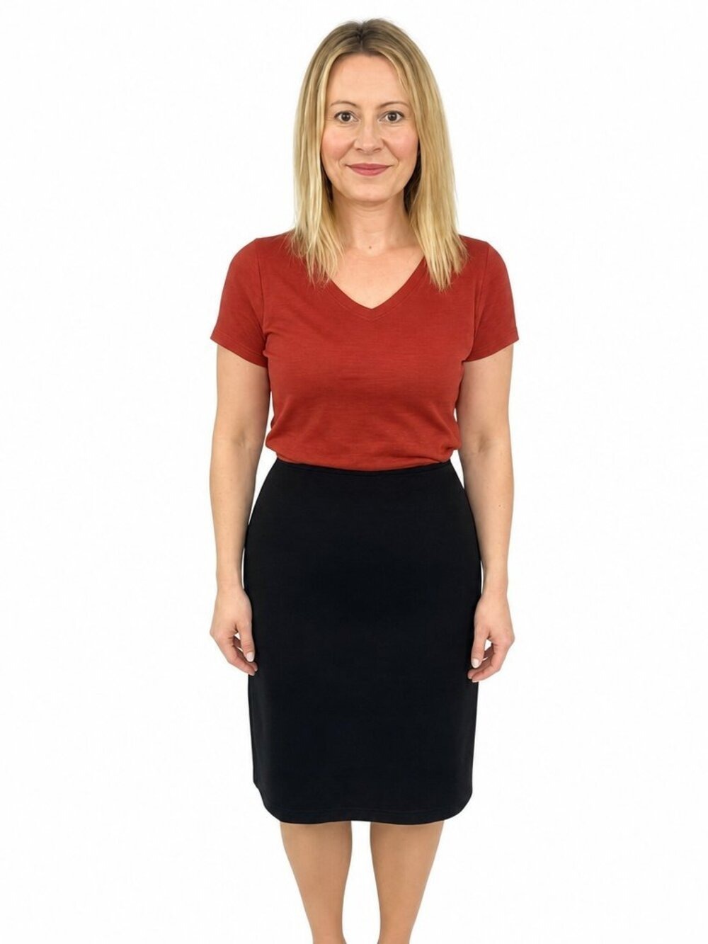 Kasper Black A-Line Skirt Size 14P | Classic Workwear with Kick Pleat